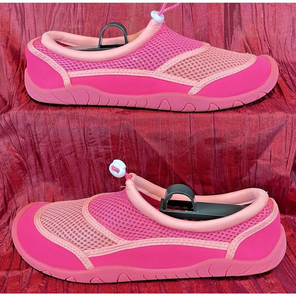 Girls NWOT Wonder Nation Hot Pink Aqua Water Surf Shoes sz 5